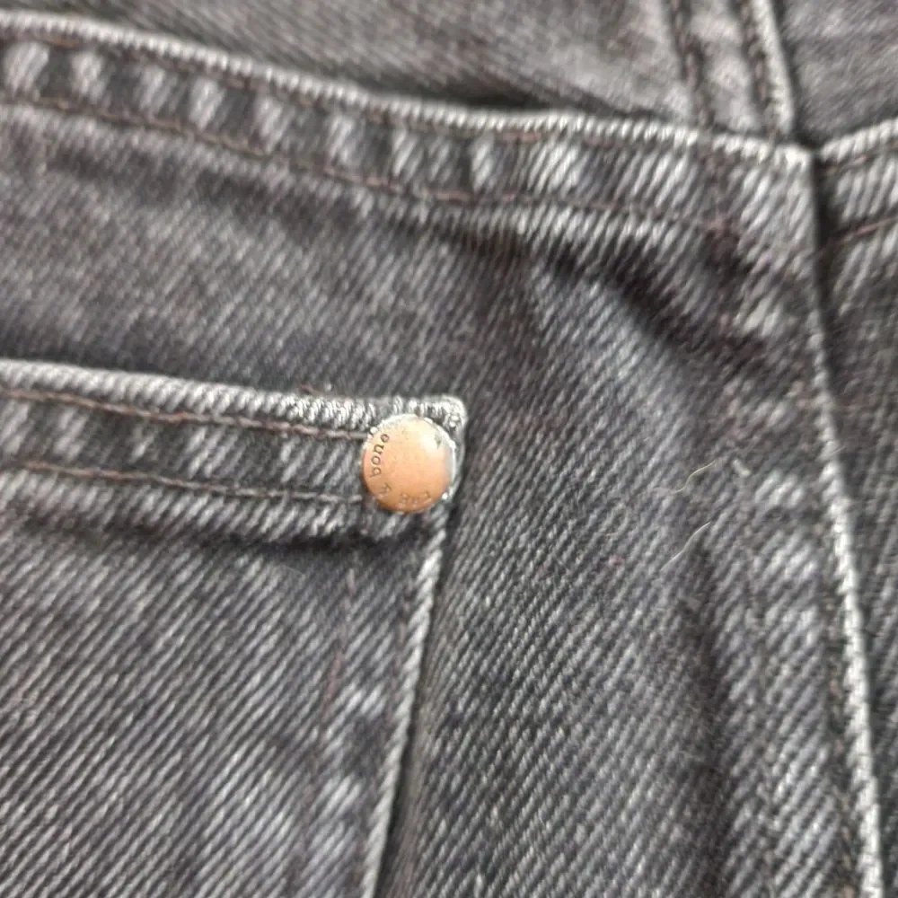 rag&bone Sz. 23 Moss Denim Mini Skirt With Distressed Hem In Asa